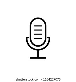 Microphone icon isolated vector illustration.