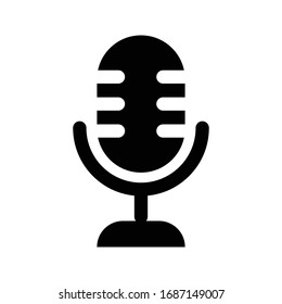 Icono de micrófono ilustración vectorial aislada