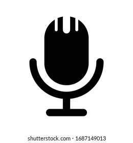 Icono de micrófono ilustración vectorial aislada