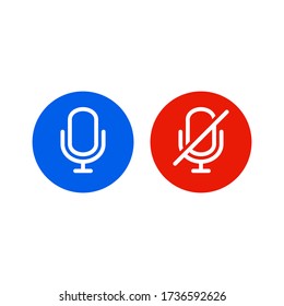 microphone icon isolated vector illustration. simple icon on white background.