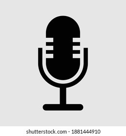 ilustración vectorial aislada del icono de micrófono