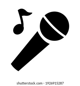 Microphone icon isolated vector illustration. High quality black style vector icons.