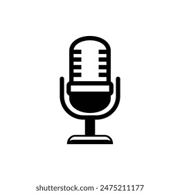 Microphone icon isolated vector illustration.