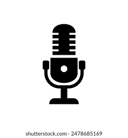 Microphone icon isolated vector illustration.