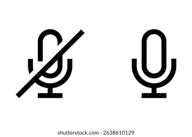 microphone icon isolated vector illustration. simple icon on white background.