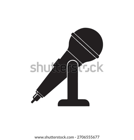 Microphone icon isolated vector illustration. on white background