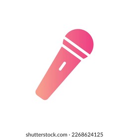 microphone icon with isolated vektor and transparent background.