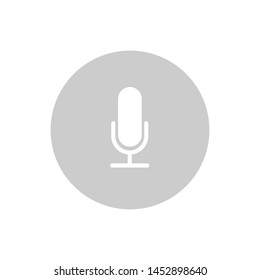 Microphone icon isolated white background. Record symbol modern simple vector icon for website or mobile app