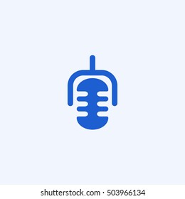 microphone icon, isolated, white background