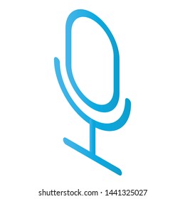 Microphone icon. Isometric of microphone vector icon for web design isolated on white background