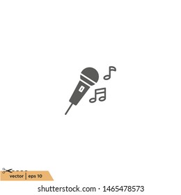 microphone icon karaoke symbol logo template