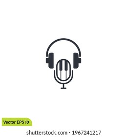 microphone icon karaoke symbol simple design element