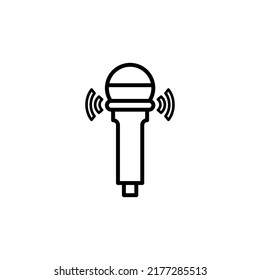 Microphone icon in line style