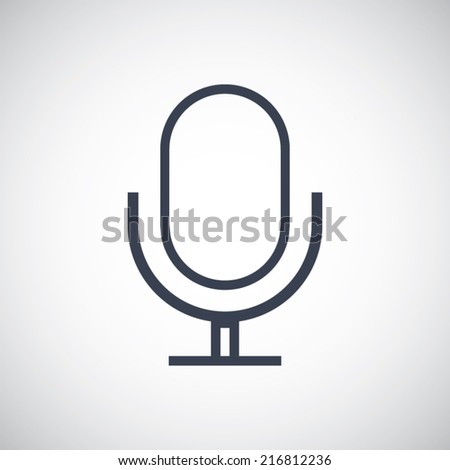 Microphone icon in line style