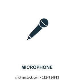 Microphone icon. Line style icon design. UI. Illustration of microphone icon. Pictogram isolated on white. Ready to use in web design, apps, software, print