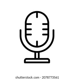 Microphone Icon, Line style icon vector illustration, Suitable for website, mobile app, print, presentation, infographic and any other project.