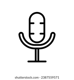 Mikrofon-Icon-Linie-Stil, Vektorgrafik