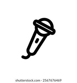 microphone icon line style vector