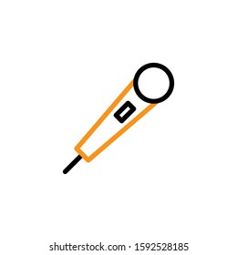 Microphone icon. Line and two colour design template