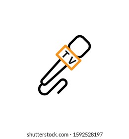Microphone icon. Line and two colour design template