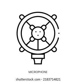 microphone icon. Linear style sign isolated on white background. Vector illustration