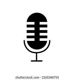 Microphone icon. Live button. Radio podcast sign. Record concept. Music background. Vector illustration. Stock image. 
