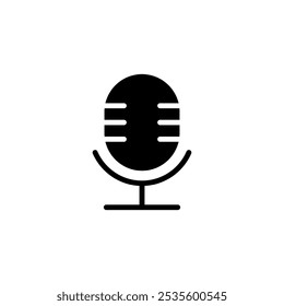 Microphone icon logo design. karaoke sign and symbol
