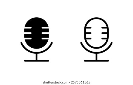 Microphone icon logo design. karaoke sign and symbol