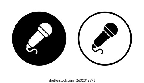 Microphone icon logo design. karaoke sign and symbol