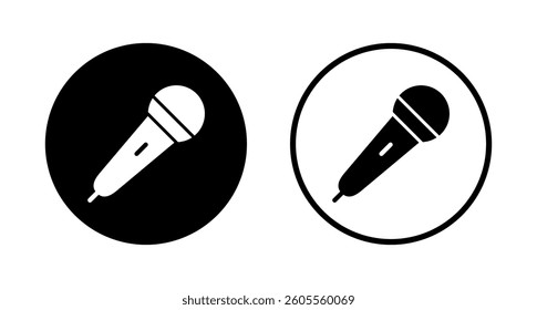 Microphone icon logo design. karaoke sign and symbol