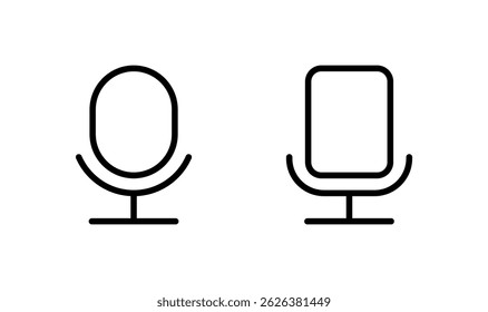Microphone icon logo design. karaoke sign and symbol