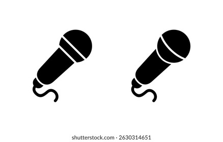 Microphone icon logo design. karaoke sign and symbol
