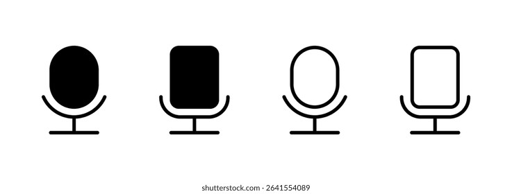 Microphone icon logo design. karaoke sign and symbol