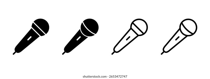 Microphone icon logo design. karaoke sign and symbol