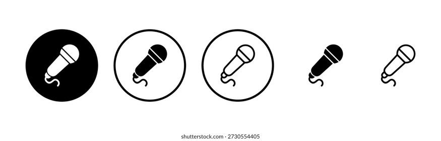 Microphone icon logo design. karaoke sign and symbol