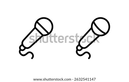 Microphone icon logo design. karaoke sign and symbol