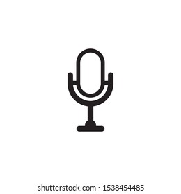 Microphone icon logo design vector illustration template