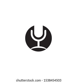 Microphone icon logo design vector illustration template