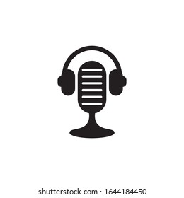 Microphone icon logo design vector template illustration