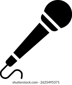 Microphone icon logo flat vector design