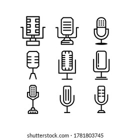 microphone icon or logo isolated sign symbol vector illustration - Collection of high quality black style vector icons
