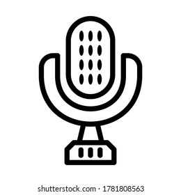 microphone icon or logo isolated sign symbol vector illustration - high quality black style vector icons
