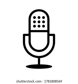 microphone icon or logo isolated sign symbol vector illustration - high quality black style vector icons
