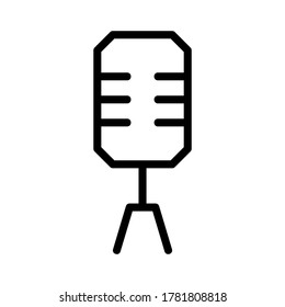 microphone icon or logo isolated sign symbol vector illustration - high quality black style vector icons
