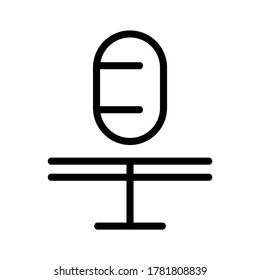microphone icon or logo isolated sign symbol vector illustration - high quality black style vector icons

