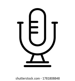 microphone icon or logo isolated sign symbol vector illustration - high quality black style vector icons
