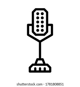 microphone icon or logo isolated sign symbol vector illustration - high quality black style vector icons
