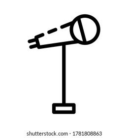 microphone icon or logo isolated sign symbol vector illustration - high quality black style vector icons
