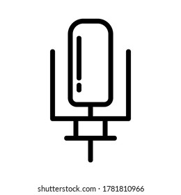 microphone icon or logo isolated sign symbol vector illustration - high quality black style vector icons
