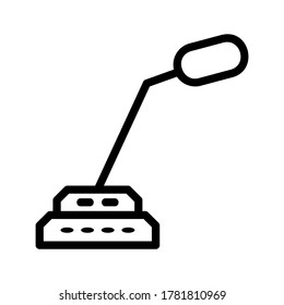 icono de micrófono o logotipo símbolo de signo aislado ilustración vectorial - iconos vectoriales de estilo negro de alta calidad
